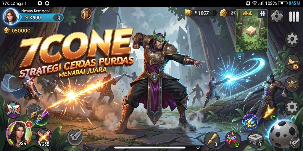 Tampilan gameplay yang menarik dari 7CONE dengan elemen strategi.