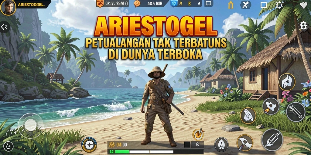 Tampilan gameplay ARIESTOGEL dalam dunia terbuka yang menakjubkan.