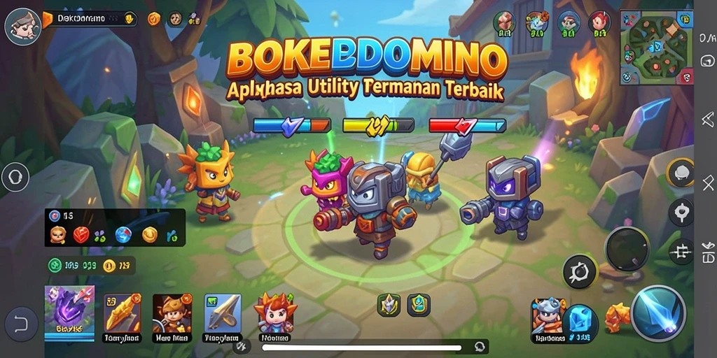 Tampilan gameplay BOKEDOMINO yang menarik dan interaktif.