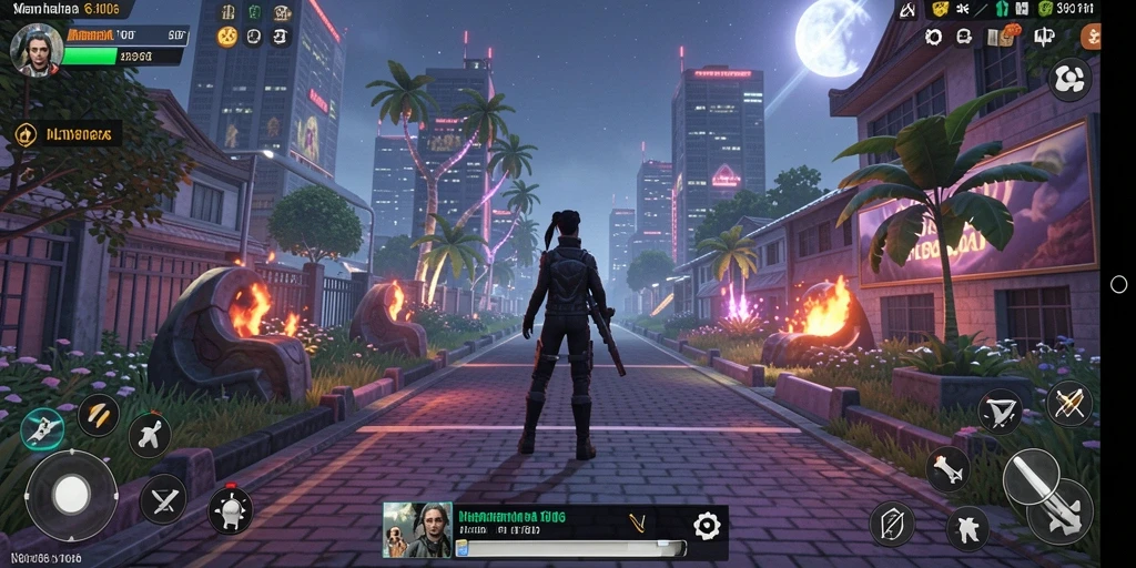 Tampilan menarik dari gameplay N06 dalam dunia simulasi.