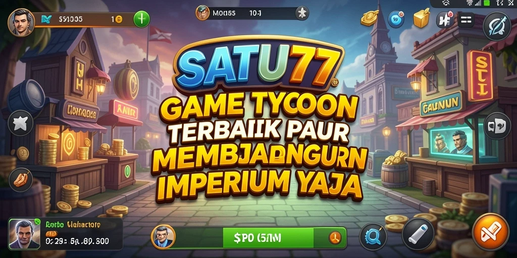 Tampilan gameplay SATU77 yang menampilkan manajemen bisnis yang mendebarkan.